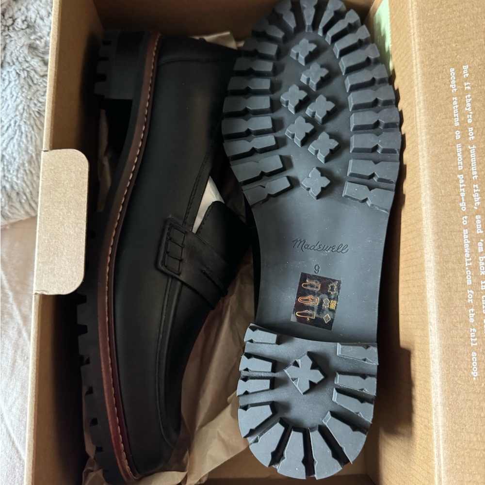 Madewell Men's Black Leather Loafers